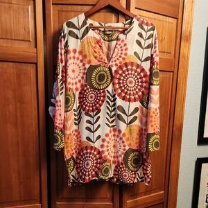 Floral Patterned Women's Top - Multicolor